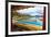 Boats on a Dock, Maligne Lake, Canada-George Oze-Framed Photographic Print