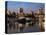 Boats on a Marina at Dusk, Shoreline Village, Long Beach, Los Angeles County, California, USA-null-Stretched Canvas