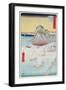 Boats on a Shore-Ando Hiroshige-Framed Giclee Print