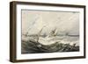 Boats on a Stormy Sea (W/C over Graphite on Wove Paper)-Francois Louis Thomas Francia-Framed Giclee Print