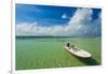 Boats on beach, Dunmore Town, Harbour Island, Eleuthera Island, Bahamas-null-Framed Photographic Print