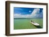 Boats on beach, Dunmore Town, Harbour Island, Eleuthera Island, Bahamas-null-Framed Photographic Print