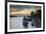 Boats on Ben Tre River at Sunset, Ben Tre, Mekong Delta, Vietnam, Indochina, Southeast Asia, Asia-Ian Trower-Framed Photographic Print