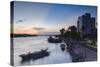 Boats on Ben Tre River at Sunset, Ben Tre, Mekong Delta, Vietnam, Indochina, Southeast Asia, Asia-Ian Trower-Stretched Canvas