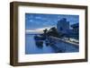 Boats on Ben Tre River at Sunset, Ben Tre, Mekong Delta, Vietnam, Indochina, Southeast Asia, Asia-Ian Trower-Framed Photographic Print