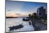 Boats on Ben Tre River at Sunset, Ben Tre, Mekong Delta, Vietnam, Indochina, Southeast Asia, Asia-Ian Trower-Mounted Photographic Print