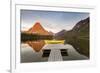 Boats on Calm Morning at Two Medicine Lake in Glacier National Park, Montana, USA-Chuck Haney-Framed Photographic Print