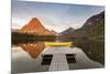 Boats on Calm Morning at Two Medicine Lake in Glacier National Park, Montana, USA-Chuck Haney-Mounted Photographic Print