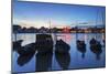 Boats on Can Tho River at Sunset, Can Tho, Mekong Delta, Vietnam, Indochina, Southeast Asia, Asia-Ian Trower-Mounted Photographic Print