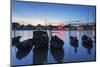 Boats on Can Tho River at Sunset, Can Tho, Mekong Delta, Vietnam, Indochina, Southeast Asia, Asia-Ian Trower-Mounted Photographic Print