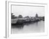 Boats on Canal with Pagoda in Background-null-Framed Photographic Print