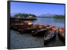 Boats on Derwent Water at Keswick, Lake District National Park, Cumbria, England, United Kingdom-Patrick Dieudonne-Framed Photographic Print