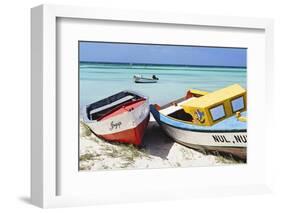 Boats on Eagle Beach, Aruba-George Oze-Framed Photographic Print