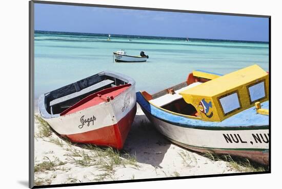 Boats on Eagle Beach, Aruba-George Oze-Mounted Photographic Print