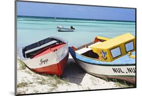 Boats on Eagle Beach, Aruba-George Oze-Mounted Photographic Print