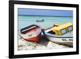 Boats on Eagle Beach, Aruba-George Oze-Framed Photographic Print