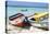 Boats on Eagle Beach, Aruba-George Oze-Stretched Canvas