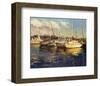 Boats On Glassy Harbor-Furtesen-Framed Art Print