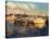 Boats on Glassy Harbor-Furtesen-Stretched Canvas