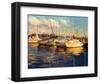 Boats on Glassy Harbor-Furtesen-Framed Art Print