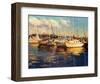 Boats on Glassy Harbor-Furtesen-Framed Art Print