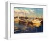 Boats on Glassy Harbor-Furtesen-Framed Art Print