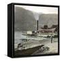 Boats on Lake Brienz (Switzerland), Circa 1865-Leon, Levy et Fils-Framed Stretched Canvas