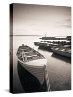 Boats on Lake, Connemara, County Galway, Ireland-Peter Adams-Stretched Canvas