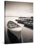 Boats on Lake, Connemara, County Galway, Ireland-Peter Adams-Stretched Canvas