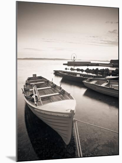 Boats on Lake, Connemara, County Galway, Ireland-Peter Adams-Mounted Photographic Print