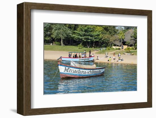 Boats on Lake Malawi, Cape Maclear, Malawi, Africa-Michael Runkel-Framed Photographic Print