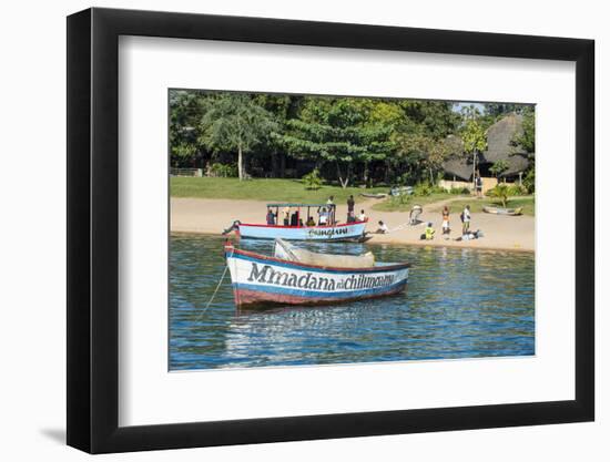 Boats on Lake Malawi, Cape Maclear, Malawi, Africa-Michael Runkel-Framed Photographic Print