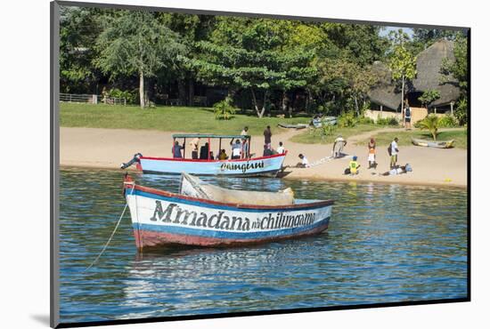 Boats on Lake Malawi, Cape Maclear, Malawi, Africa-Michael Runkel-Mounted Photographic Print