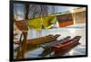 Boats on Lugu Lake, Lige village, Yunnan, China-Ian Trower-Framed Photographic Print