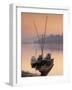 Boats on Mekong River at Sunset, Luang Prabang, Laos-Ian Trower-Framed Photographic Print