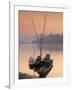 Boats on Mekong River at Sunset, Luang Prabang, Laos-Ian Trower-Framed Photographic Print