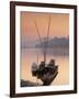 Boats on Mekong River at Sunset, Luang Prabang, Laos-Ian Trower-Framed Photographic Print