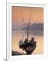 Boats on Mekong River at Sunset, Luang Prabang, Laos-Ian Trower-Framed Photographic Print