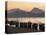 Boats on Mekong River at Sunset, Luang Prabang, Laos-Ian Trower-Stretched Canvas