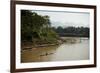 Boats on Mekong River, Luang Prabang, Laos, Indochina, Southeast Asia, Asia-Ben Pipe-Framed Photographic Print