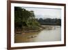 Boats on Mekong River, Luang Prabang, Laos, Indochina, Southeast Asia, Asia-Ben Pipe-Framed Photographic Print