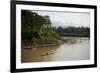 Boats on Mekong River, Luang Prabang, Laos, Indochina, Southeast Asia, Asia-Ben Pipe-Framed Photographic Print