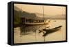 Boats on Mekong River, Luang Prabang, Laos, Indochina, Southeast Asia, Asia-Ben Pipe-Framed Stretched Canvas