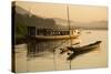 Boats on Mekong River, Luang Prabang, Laos, Indochina, Southeast Asia, Asia-Ben Pipe-Stretched Canvas