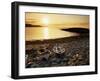 Boats on Norwick Beach at Sunrise, Unst, Shetland Islands, Scotland, United Kingdom, Europe-Patrick Dieudonne-Framed Photographic Print