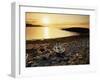 Boats on Norwick Beach at Sunrise, Unst, Shetland Islands, Scotland, United Kingdom, Europe-Patrick Dieudonne-Framed Photographic Print