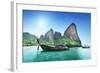 Boats on Railay Beach in Krabi Thailand-Iakov Kalinin-Framed Photographic Print