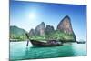 Boats on Railay Beach in Krabi Thailand-Iakov Kalinin-Mounted Photographic Print