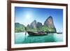 Boats on Railay Beach in Krabi Thailand-Iakov Kalinin-Framed Photographic Print