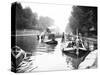 Boats on Regent's Canal, London, C1905-null-Stretched Canvas